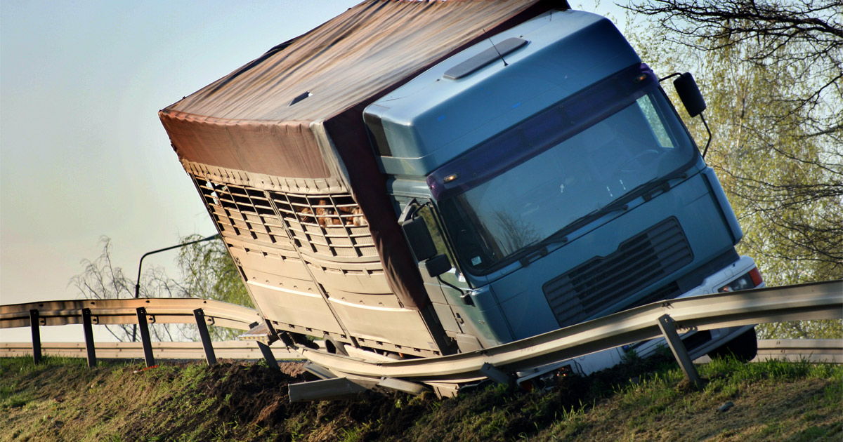 truck falling